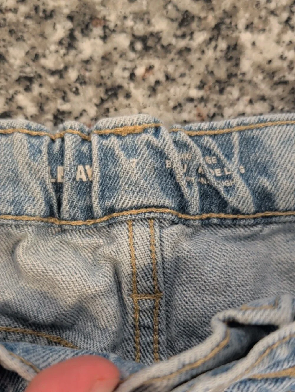 Old Navy Light Blue Distressed Wide-Leg Kids Jeans